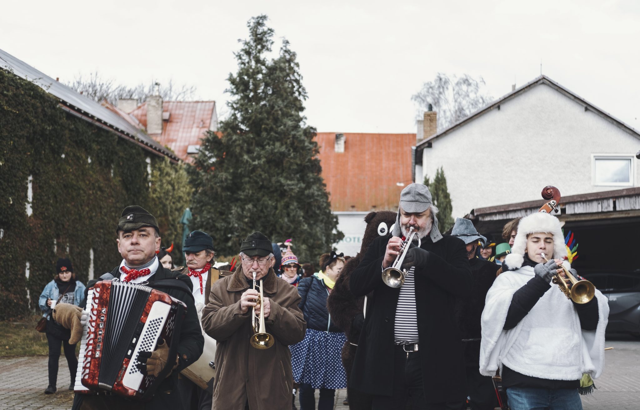 Poberounský masopust v&nbsp;Zadní Třebani